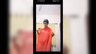 Desi GF Flashing Her Round Tits During Late Night Cam Show