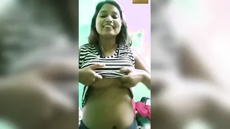 She Flashes Her Big Boobs For Me On Private Video Call Session