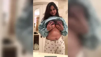Busty Babe Showing Off Perfect Tits In Private Selfie Video