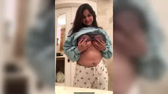 Busty Babe Showing Off Perfect Tits In Private Selfie Video