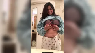 Busty Babe Showing Off Perfect Tits In Private Selfie Video