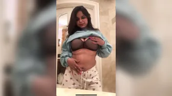 Busty Babe Showing Off Perfect Tits In Private Selfie Video