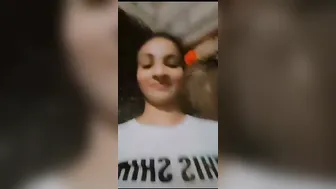 Naughty GF Filming Herself Topless Teasing Her Lover