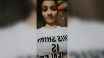 Naughty GF Filming Herself Topless Teasing Her Lover