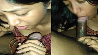 My GF Sucking My Cock Showing Her Big Cleavage Tease