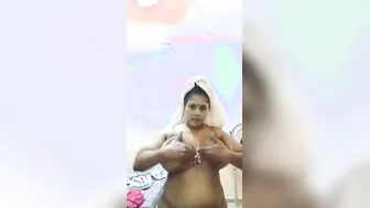 Curvy Aunty Caught Naked After Shower Dripping Wet On Camera
