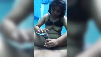 College GF Stroking My Dick During Our Secret Home Date