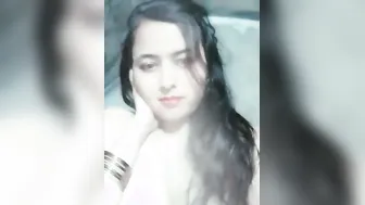 Gorgeous Desi Babe Flashing Her Pale Tits In Bathroom Selfie
