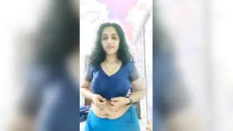 Busty Aunty Stripping Off Her Blouse Revealing Her Huge Tits