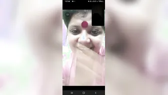 Massaging Mature Aunty Boobs During Our Secret Video Chat