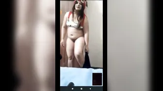 Aunty Stripping Naked And Teasing During Private Video Call