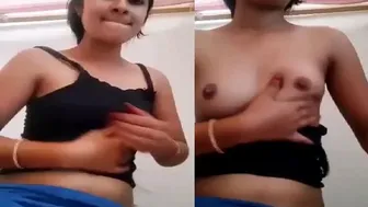 GF Getting Her Small Tits Squeezed And Pussy Rubbed Good