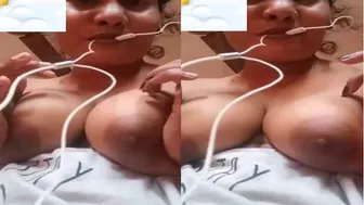 GF Exposing Huge Tits To Me During Late Night Call