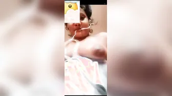 GF Exposing Huge Tits To Me During Late Night Call