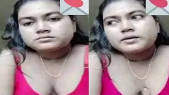 Horny Babe Flashing Pink Bra And Boobs On Video Call For Me