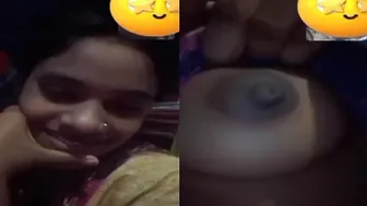 Village GF Showing Her Boobs During Late Night Video Call