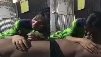 Bengali GF Giving Sloppy Blowjob In Hidden Bedroom