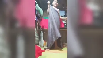 Pretty Village GF Slowly Undressing In Her Bedroom