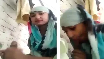 Naughty Cousin Giving Sloppy Blowjob And Stroking His Cock