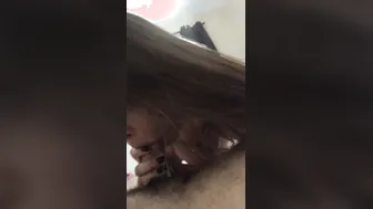 Brown Haired Slut Earning Cash Giving Sloppy Blowjob On Tape