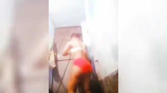 My GF Bathing Naked Getting Dressed After Hot Shower Time