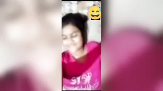 Young GF Showing Off Her Perky Tits To Secret Lover