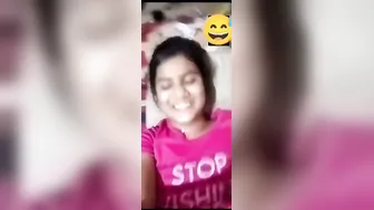 Young GF Showing Off Her Perky Tits To Secret Lover