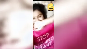 Young GF Showing Off Her Perky Tits To Secret Lover