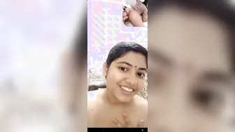 Busty Housewife Bathing Naked During Video Call With Stranger