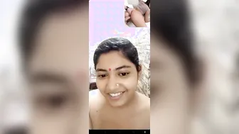 Busty Housewife Bathing Naked During Video Call With Stranger