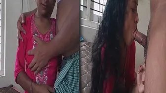 Married Bhabhi Giving Sloppy Blowjob Before Getting Fucked Hard