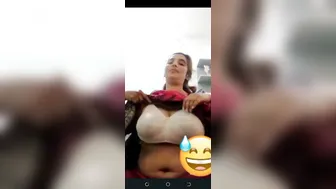 Paki Wife Showing Off Her Massive Tits On Naughty Video Call