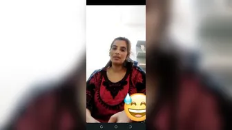 Paki Wife Showing Off Her Massive Tits On Naughty Video Call