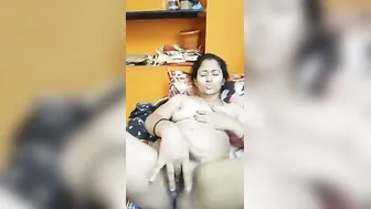 Unsatisfied Housewife Fingering Her Hairy Pussy Alone At Home