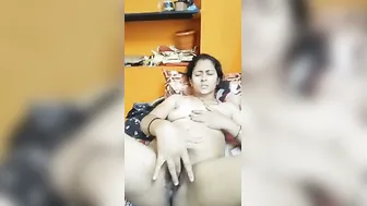 Unsatisfied Housewife Fingering Her Hairy Pussy Alone At Home