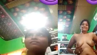 Lonely Married Woman Showing Her Tits Topless In Village Home