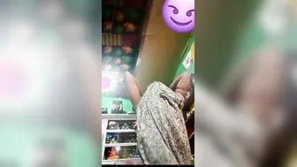 Lonely Married Woman Showing Her Tits Topless In Village Home