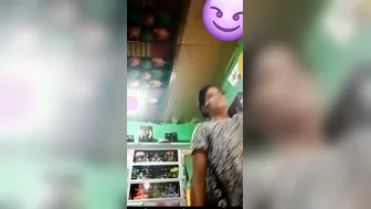 Lonely Married Woman Showing Her Tits Topless In Village Home