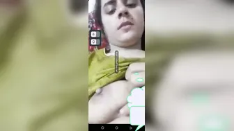 Desi GF Teasing Lover With Her Boobs On Video Call