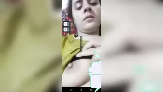 Desi GF Teasing Lover With Her Boobs On Video Call