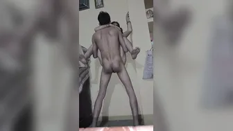 Village Couple Fucking In Standing Position Against The Wall