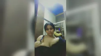 Desi Girl Abroad Stripping Naked Flaunting Her Round Melons