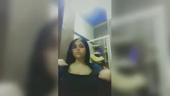 Desi Girl Abroad Stripping Naked Flaunting Her Round Melons