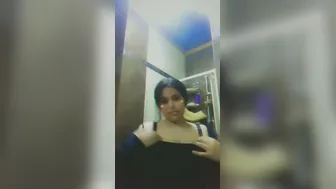 Desi Girl Abroad Stripping Naked Flaunting Her Round Melons