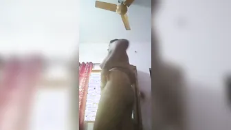 Desi Wife Stripping Bare Revealing Her Massive Natural Tits