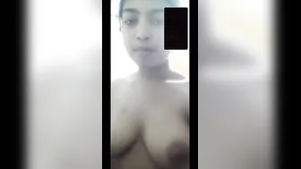 Perfect Ass Village Babe Stripping Naked During Video Call Sex