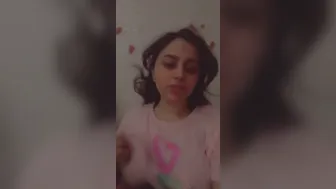 Cute Babe Flaunting Her Natural Boobs During Private Show Now