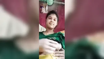 Cute GF Revealing Perky Boobs To Boyfriend On Call
