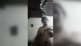 Curvy Village Woman Stripping Nude For Her Lover On Camera