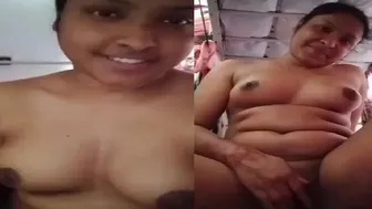 Newlywed Wife Fingering Herself While Husband Films Her Pussy